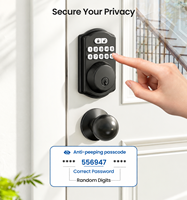Serrure de porte numérique à clavier, sans clé, avec clé mécanique de secours pour maison, appartement, bureau, location
