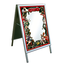 Soporte de cartel de acera de tablero A de doble cara, <span class=keywords><strong>pizarra</strong></span>/<span class=keywords><strong>pizarra</strong></span> blanca, perfecto para cafetería, promoción de tienda - Product Image 2