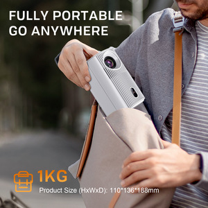 Portable 1080P Video <b>Projector</b> Features Auto Keystone Focus Projects 1+8G Screen with Smart <b>Android</b> <b>Projector</b> - Product Image 2