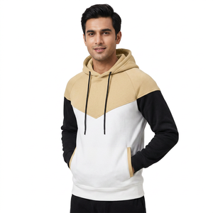Sudadera con Capucha de Tres Tonos con Logotipo Personalizado Hecho por el Fabricante, Sudadera Corta para Hombre con Logotipo de Espuma 3D, Sudadera con Capucha de Felpa con Borde Cortado - Product Image 1