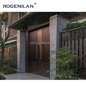 Biệt THỰ VƯỜN Swing nhôm cổng thiết kế hiện đại tùy chỉnh tự động cửa khuôn cửa hệ thống ngoài trời cổng - Product Image 5