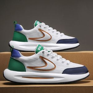 Zapatos Deportivos de Plataforma con Cordones Transpirables para Hombre, Estilo Deportivo de Caña Alta, Ligeros, con Diseño de Bloques de Color - Product Image 3