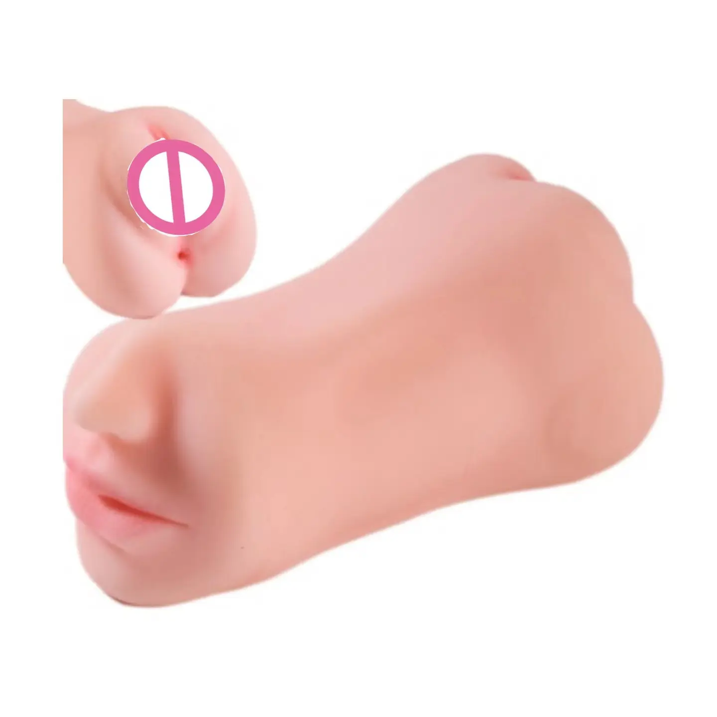 Hot sale men's massage manual masturbation silicone double-headed channel skin tone airplane cup male masturbator cup toys