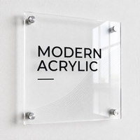 Panneau acrylique durable personnalisé pour signalisation commerciale, plaque en plastique transparente imprimée sur mesure avec affichage du logo de la marque