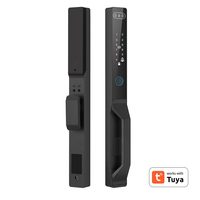 Cerradura Inteligente para Puerta de Aluminio con Rotura Térmica y Reconocimiento Facial Tuya, Cerradura Inteligente para Exteriores con Clasificación IP65 a Prueba de Agua, Cerradura para Puerta Corredera de Vidrio con Huella Dactilar