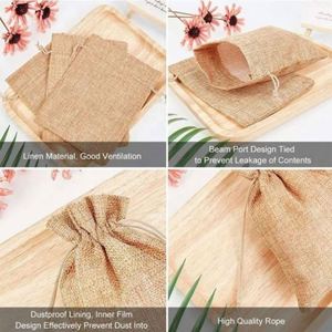 Wholesaler Printed Eco-Friendly Customizable Small Jute Burlap <b>Drawstring</b> Gift <b>Bag</b> - Product Image 2