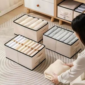 Organisateur de tiroir pliable en tissu Oxford pour jeans, vêtements non-tissés, T-shirts, pantalons – Boîte de rangement et sacs de rangement - Product Image 3