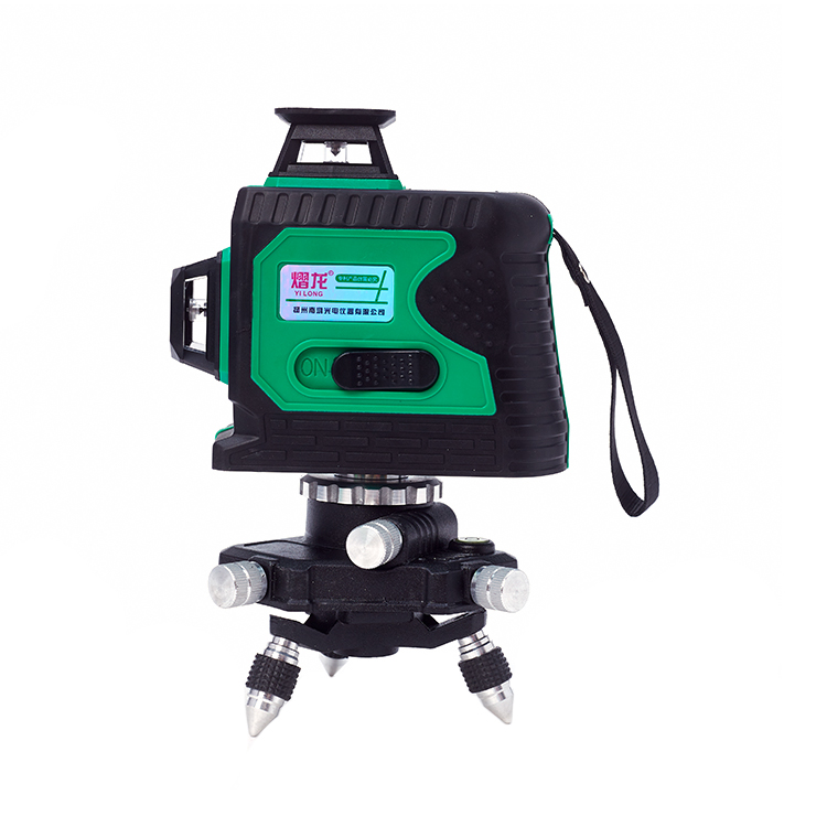 Yilong 12 линий 3d зеленый луч вращающийся автоматический самовыравнивающийся лазерный уровень