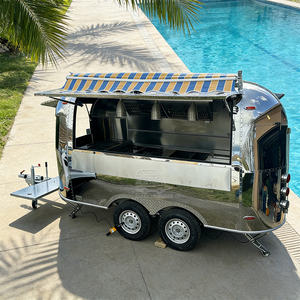 Remorque de cuisine mobile pour restauration rapide, entièrement équipée, en acier inoxydable, avec barbecue, fumoir et machine à café - Product Image 3