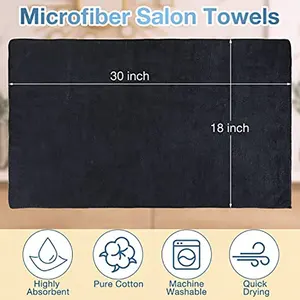 Wholesale With Embroidery Spa Gym Beauty Salon Towels Custom Logo Hair Cotton Microfiber Facial Towel