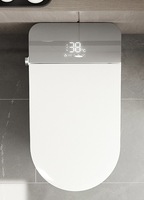 Toilette intelligente avec télécommande incluse, chasse d'eau automatique, cuvette allongée à sortie verticale, fonction lavage féminin, fabrication chinoise