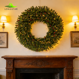 Guirlandes <span class=keywords><strong>de</strong></span> Noël géantes <span class=keywords><strong>de</strong></span> 120 cm en gros, grandes guirlandes <span class=keywords><strong>de</strong></span> Noël commerciales avec lumières - Product Image 1