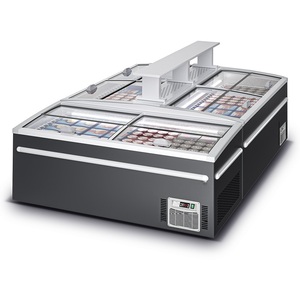 Supermercado 600L Open Top Island Congelador Puerta de vidrio 2100mm Pantalla comercial Gabinete recto Equipo de refrigeración - Product Image 1
