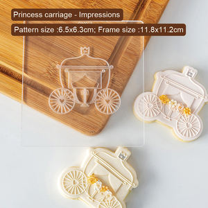 2026 बिस्किट मोल्ड कटर केक सजावट स्टेंसिल राजकुमारी जन्मदिन के फोनंट कुकी भ्रूण - Product Image 5