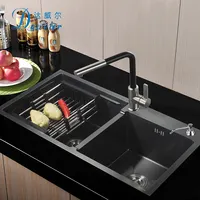 Nieuwe Ontwerp Dubbele Wastafel Keuken Moderne Keuken Wassen Zinken Utility Sink