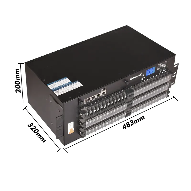 Boîtier de gestion centralisée de l'alimentation à distance Gowone et plate-forme PDU intelligente à interfaces multiples