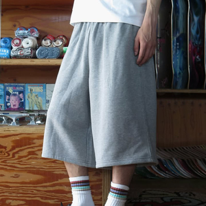 Custom Knee Length Sweat Shorts Fleece Cotton 3/4 Long Baggy Sweat Shorts - Product Image 2