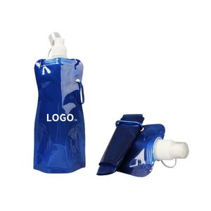 Gourde de course souple personnalisable grande capacité 500 ml, pliable avec crochet - Product Image 1