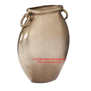 Centre de table pour la maison, vase à fleurs en métal, finition antique, pot à fleurs décoratif en aluminium pour la décoration de mariage - Product Image 1