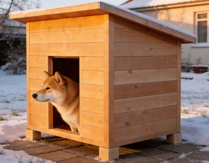 Casa de Perro de Madera Aislada para Exteriores, Resistente al Frío, para Perros Medianos y Grandes, GYDH-M-B-V24 - Product Image 3