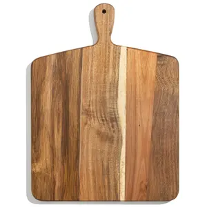 Nouveau design de planche à découper en bois rustique faite à la main planches à découper planche en bois plateau de service pour pain et fromage avec poignée