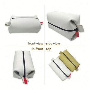 Travel Bag-<b>Silicone</b> <b>Waterproof</b> Water Resistant Durable Fashion Solid Color Large Capacity Zipper Closure Portable Outdoor Makeup - Product Image 3