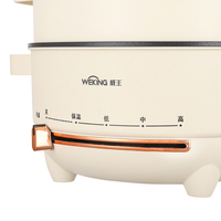 Casserole électrique multifonction 3L/4L avec cuiseur vapeur et contrôle de la chaleur pour petits appareils de cuisine