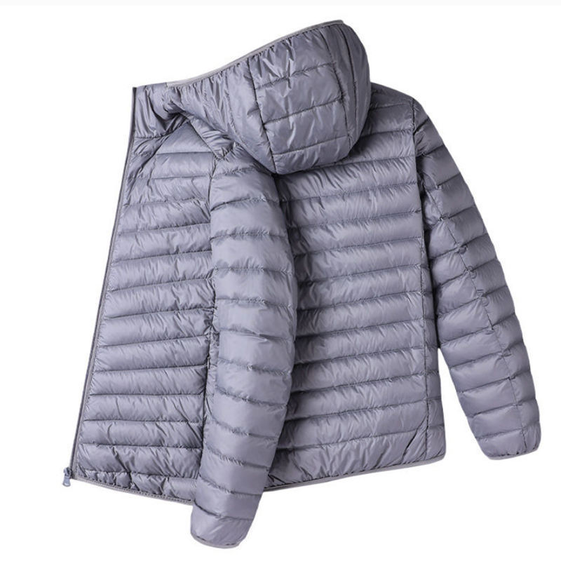 Gris [chaqueta de algodón con capucha]