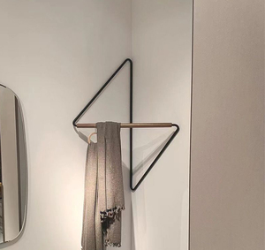 Organizador de Esquina Metálico Duradero de Estilo Artístico, Instalación Autoadhesiva, Ahorra Espacio, Perchero para Ropa, Armario, Sala de Estar - Product Image 5