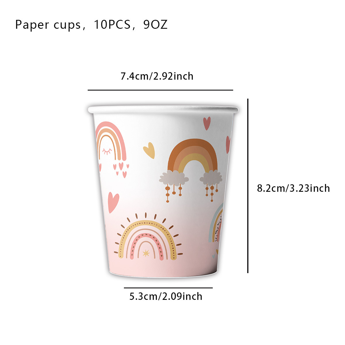 Gobelet en papier 9oz * 10 pièces