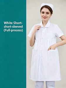 Blouse de maternité à manches courtes et col <span class=keywords><strong>Peter</strong></span> Pan pour infirmières enceintes – Tenue médicale professionnelle pour clinique et hôpital - Product Image 2