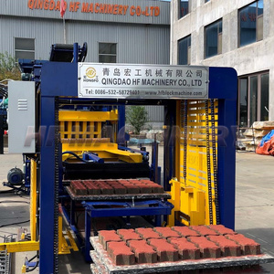 Máquina automática hidráulica para fabricar bloques de hormigón Qingdao <span class=keywords><strong>HF</strong></span> QT4-16, máquina para fabricar adoquines y ladrillos entrelazados, motor de fácil manejo. - Product Image 3