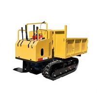 Mini-dumper diesel avec chargeur frontal, dumper chenillé diesel pour le transport de matériaux de terrassement agricole