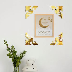 Modern Acrylic <b>Mirror</b> Wall Stickers DIY Decorative Art for Living Room & Bedroom Self-Adhesive Diagonal <b>Mirror</b> Murals - Product Image 1