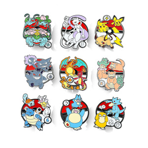 Dessin animé japonais Anime Pokémon Collection Die Struck Black Nickel Pin <span class=keywords><strong>Pikachu</strong></span> Metal Badge Broche UV Soft Polished Brass - Product Image 5