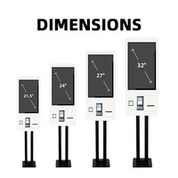 Kiosque tactile de 21.5 pouces en libre-service interactif avec terminaux de paiement par carte d'imprimante de scanner de point de vente Kiosque de commande automatique pour la restauration rapide