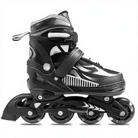 Patins à roulettes à taille réglable, roulements ABEC-7, roues en PU, composants en aluminium, équipement de protection, pour enfants (4-12 ans), adaptés aux débutants