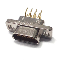 Connecteur électrique miniature rectangulaire scellé de la série J30J à 15 broches J30J-15ZKN avec contact en laiton et boîtier en aluminium