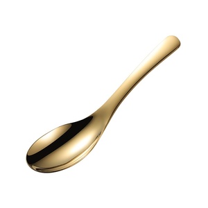 Ensemble <span class=keywords><strong>de</strong></span> cuillères à soupe en acier inoxydable finition miroir, robustes, à manche court, style asiatique, pour ramen, riz, thé, café, dessert, vaisselle - Product Image 5