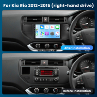 Lecteur MP5 2 Din pour voiture Podofo 9'', autoradio avec Carplay/Android Auto sans fil pour Kia Rio 2012-2015, GPS/WiFi, fournisseur en gros