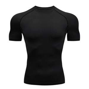 T-shirt de sport sans manches en tricot solide, à séchage rapide, compression, pour hommes - Product Image 2