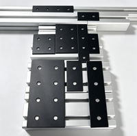 Plaque de connexion en aluminium, support de joint droit, plaque de connexion extérieure à 2/3/4 trous pour cadre d'extrusion en aluminium 3030 4040 4545