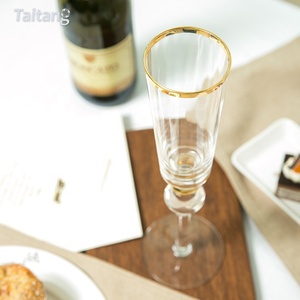 Verres à Champagne dorés élégants, pour mariage, flûtes, vente <span class=keywords><strong>en</strong></span> gros, - Product Image 6