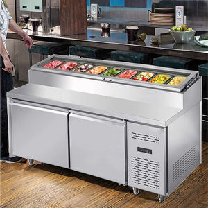 Réfrigérateur commercial de salade de comptoir de vente d'usine Équipement de réfrigération de table de préparation de sandwich à pizza à température unique - Product Image 6