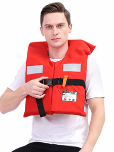 Chaleco salvavidas. Chaleco salvavidas <span class=keywords><strong>rojo</strong></span> de tamaño adulto tipo 75N altamente reflectante para uso <span class=keywords><strong>mar</strong></span>ítimo-Pieza trasera portátil para uso <span class=keywords><strong>en</strong></span> <span class=keywords><strong>el</strong></span> chaleco de <span class=keywords><strong>rescate</strong></span> <span class=keywords><strong>en</strong></span> <span class=keywords><strong>el</strong></span> <span class=keywords><strong>mar</strong></span> - Product Image 2
