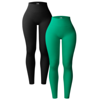 Nuevas mallas sin costuras de cintura alta para mujer, gimnasio, entrenamiento, control de barriga