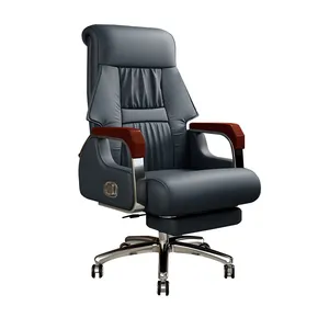 Modern Luxury High Quality Executive Boss Office Chair 7 Points Vibrating Massage With Footrest Ergonomic Office Chair Wholesale