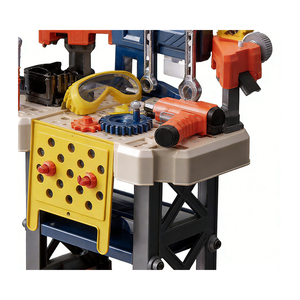 Ensemble de jouets d'ingénieur : perceuse, établi en bois, boîte à outils, jeu de construction, jeu de rôle, développement des compétences d'apprentissage, jouet d'activité - Product Image 2