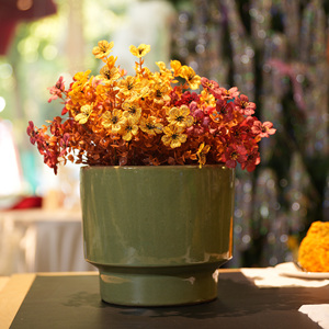 Juego de 3 macetas de cerámica con esmalte sólido de 15, 12 y 9 pulgadas de diámetro para suculentas, flores, jardín interior y exterior - Product Image 3