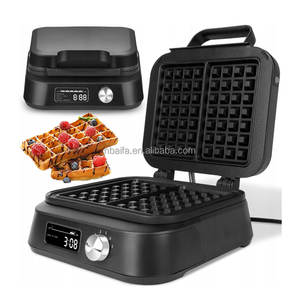 Машина для производства вафель Aifa высокой мощности, 1500 Вт, с каналом переполнения, устраняет беспорядок, с цифровым управлением, вафельница черного цвета - Product Image 1